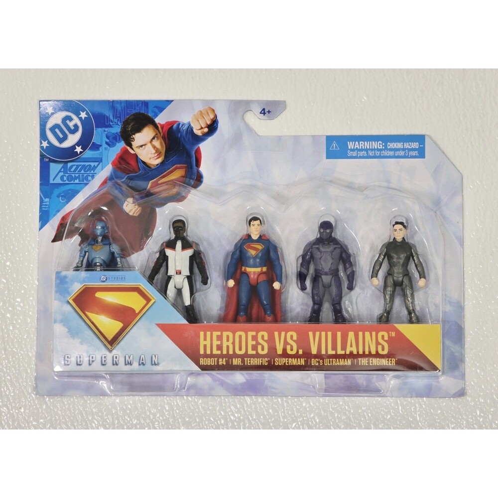 Superman Movie Heroes VS Villains 3 inch Action Figures Set Of 5 new DC Comics